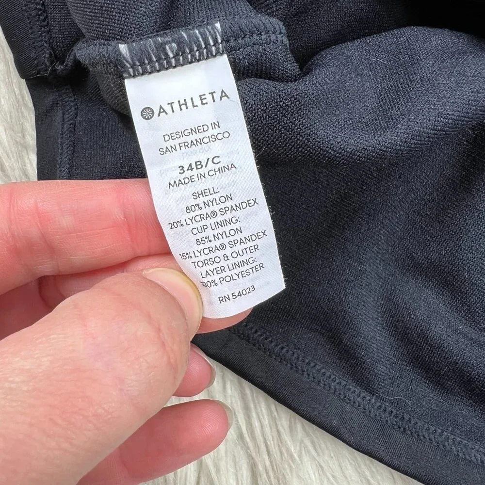 Athleta Bra Cup Wrap Tankini Swim Top